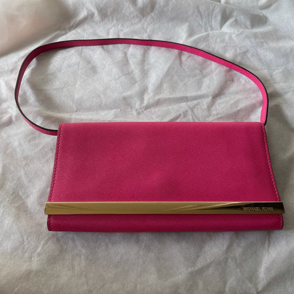 Michael Kors Fuchsia Pink Clutch Purse